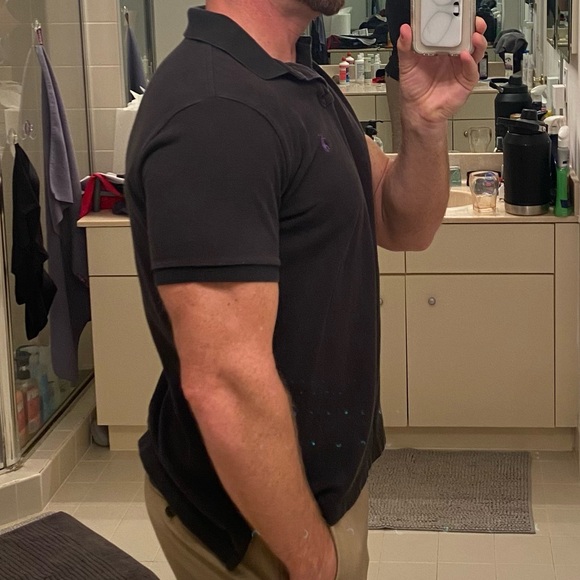 Ralph Lauren Black Custom Fit Polo shirt, Flawless, size Large, EUC, modern look - Picture 11 of 15